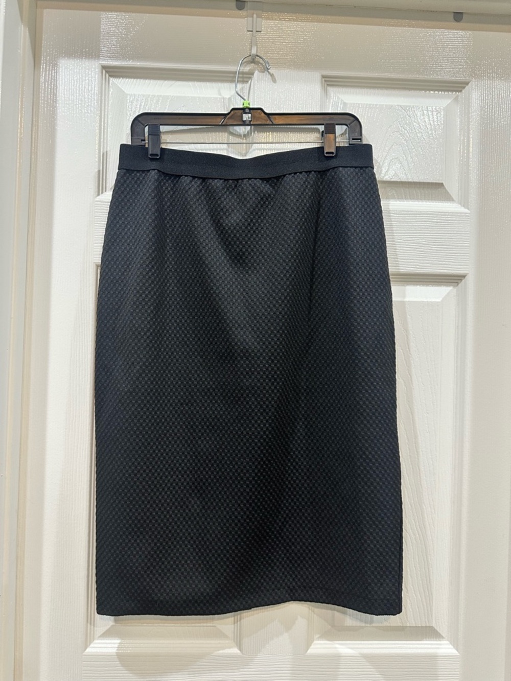 Alfani Black Textured Pencil Skirt